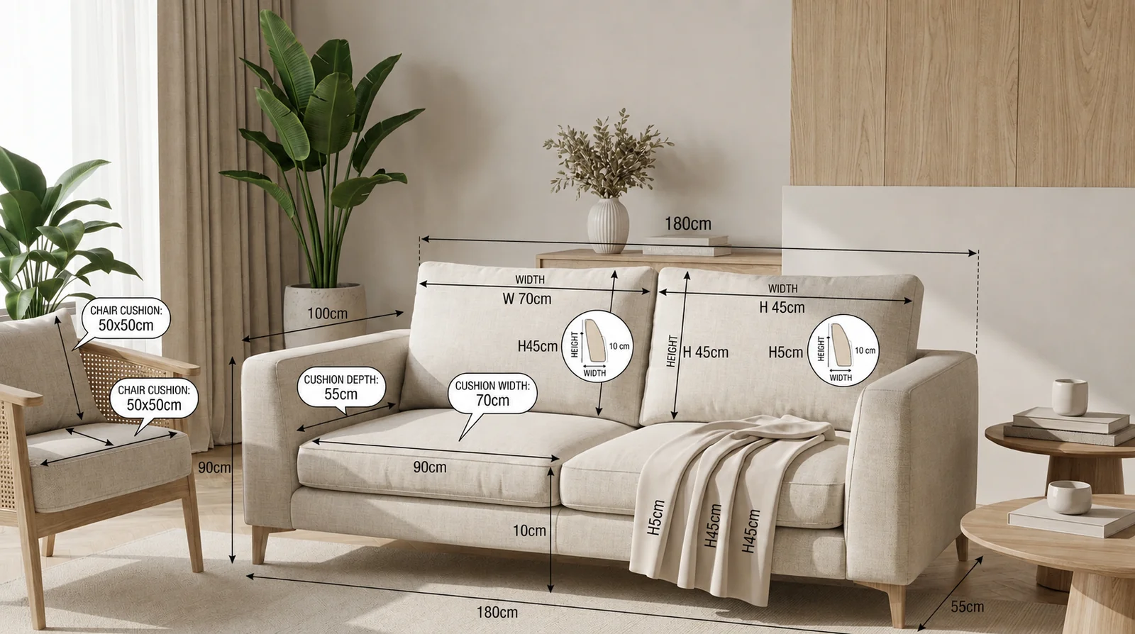 Measure your cushion