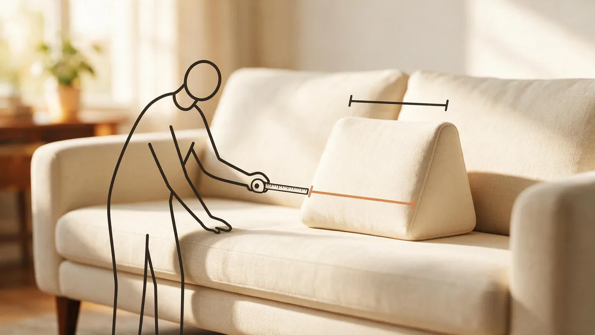 Measuring a symmetric trapezoid cushion